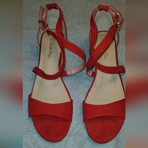 Red dress Sandals
